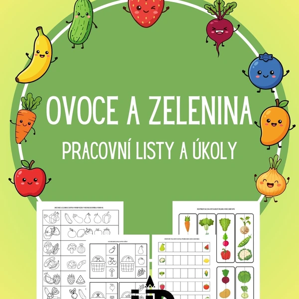 Ovoce a zelenina - pracovní listy a úkoly