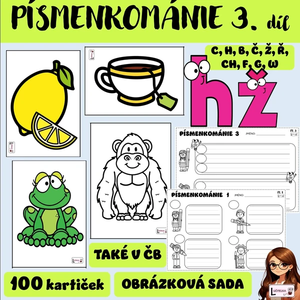 Písmenkománie 3 - obrázky a písmenka 
