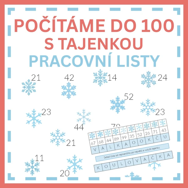 Počítáme do 100 s tajenkou - pracovní listy