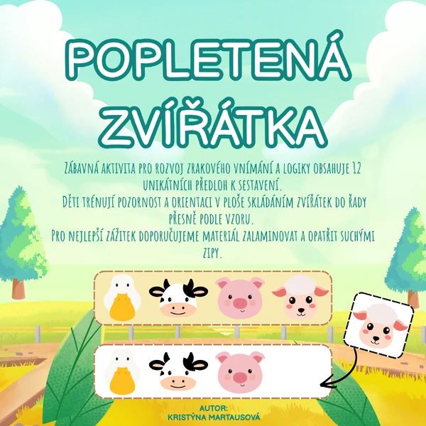 Popletená zvířátka – Logická řada pro bystré hlavičky