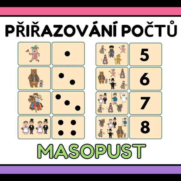 Přiřazování počtů - Masopust