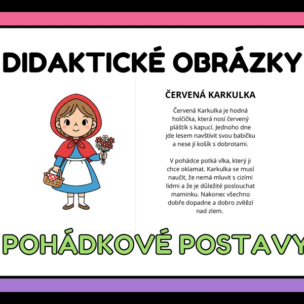 Didaktické obrázky - Pohádkové postavy