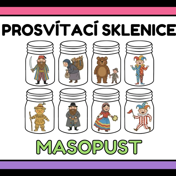 Prosvítací sklenice - Masopust
