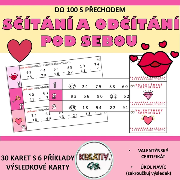 Sčítání a odčítání do 100 pod sebou