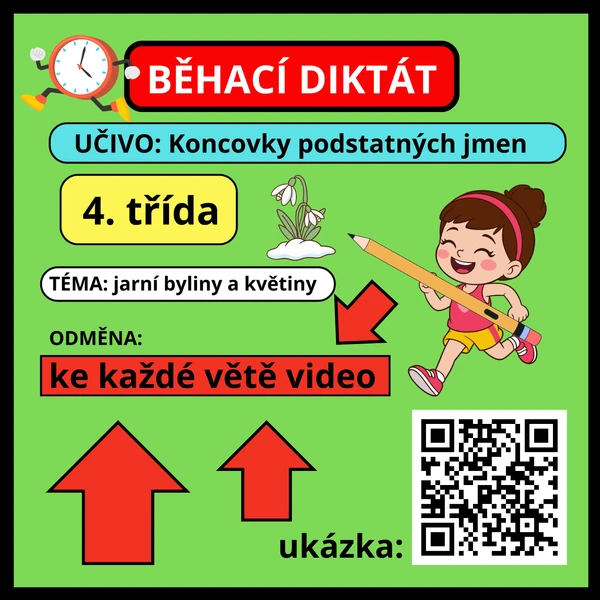 BĚHACÍ DIKTÁT NA CELOU HODINU. UNIKÁTNÍ MATERIÁL S VIDEY.
