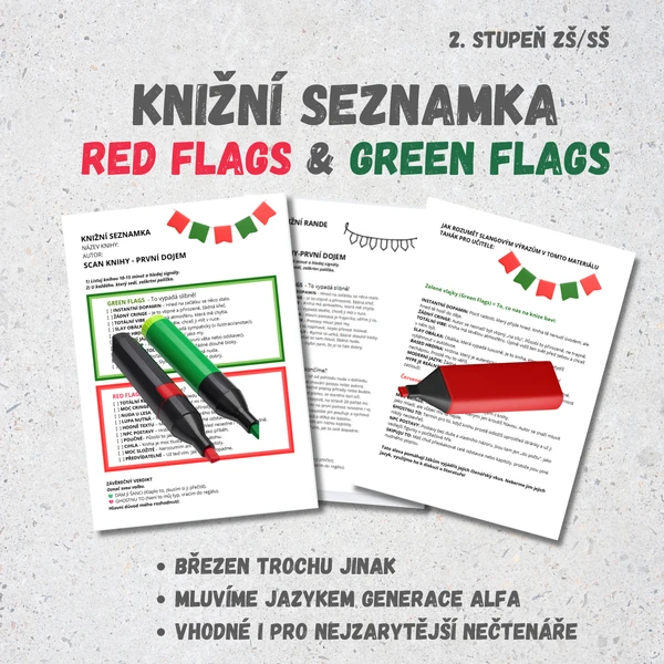 KNIŽNÍ SEZNAMKA - RED FLAGS & GREEN FLAGS