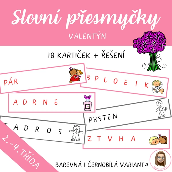 VALENTÝN - slovní přesmyčky