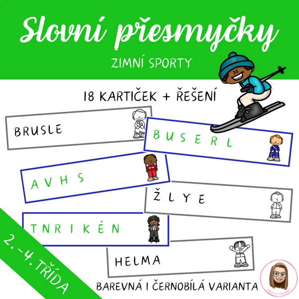ZIMNÍ SPORTY - slovní přesmyčky