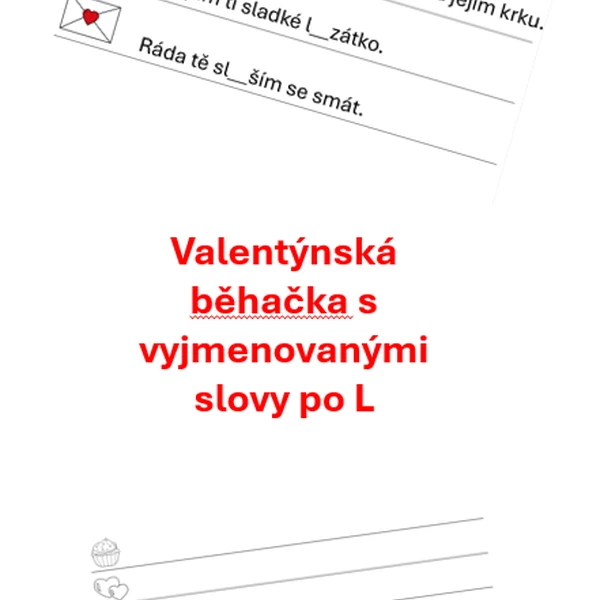 Valentýnská běhačka s vyjmenovanými slovy po L