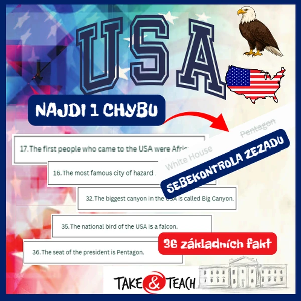 USA - REALIA - najdi chybu