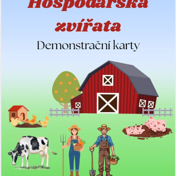 Hospodářská zvířata - demonstrační karty 