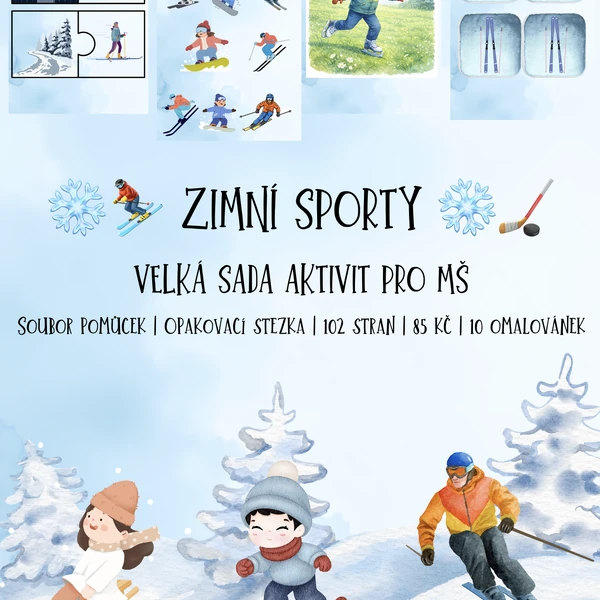 ❄️⛷️ ZIMNÍ SPORTY – VELKÁ SADA AKTIVIT PRO MŠ ❄️🏒