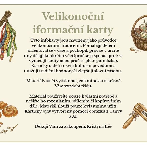 Infokartičky Velikonoce