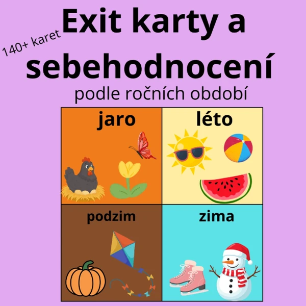 exit karty 140+, sebehodnocení, exit karty podle ročních období