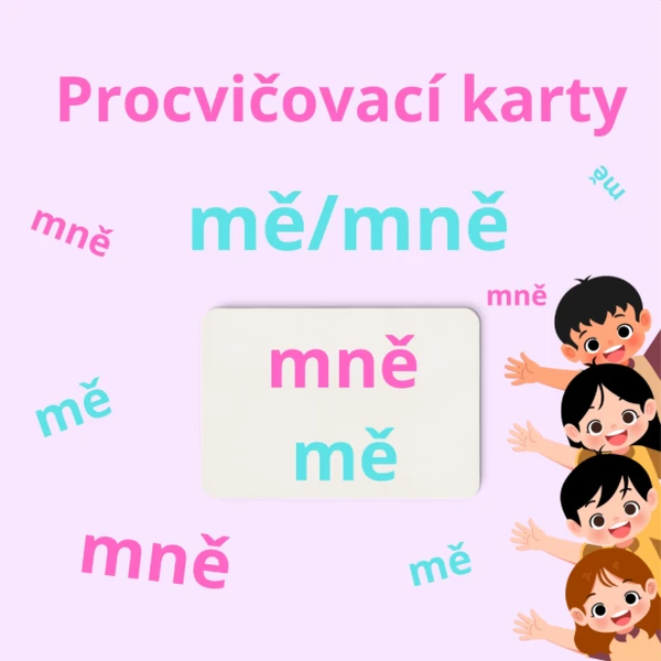 opakovací karty - mě/mně