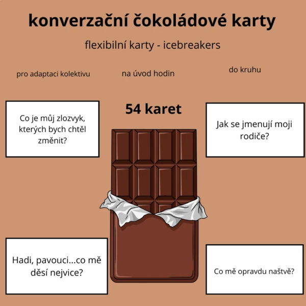 icebreakers - konverzační - adaptační karty čokoláda