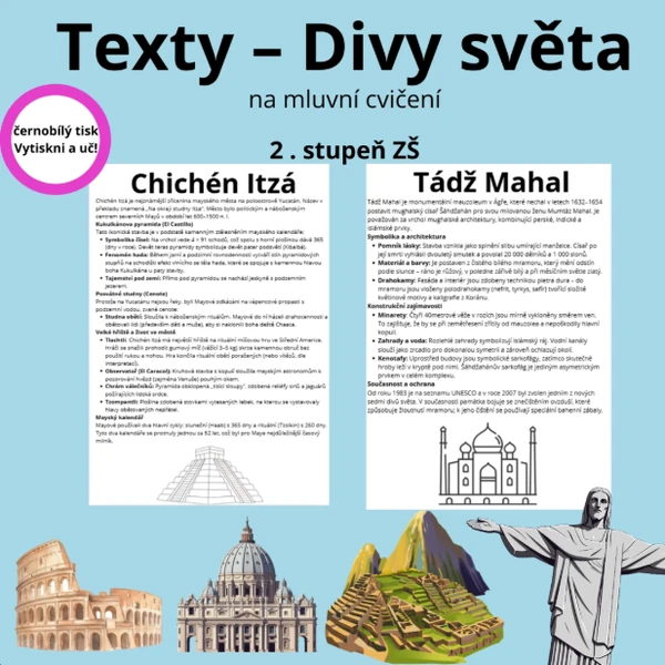Texty - Divy světa (mluvní cvičení)