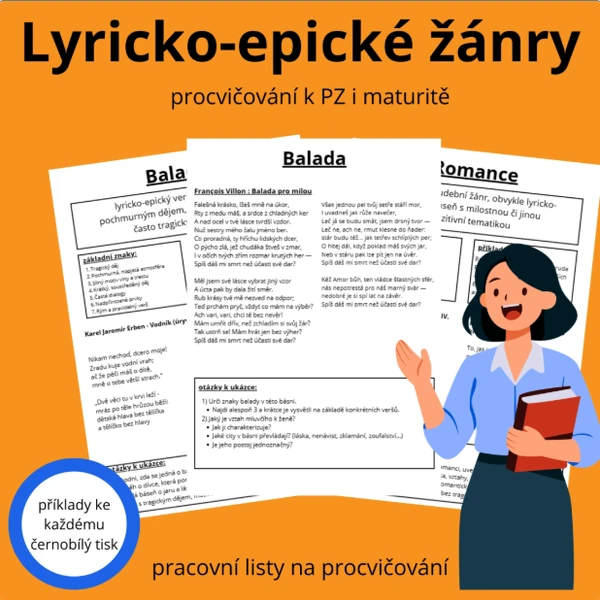 Lyricko-epické žánry - pracovní listy