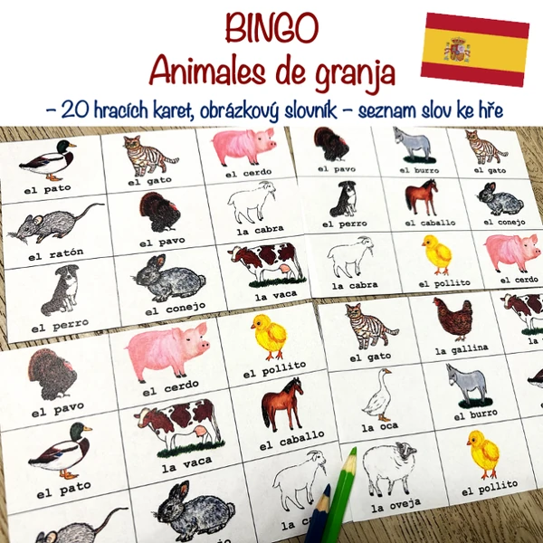 BINGO - Animales de granja