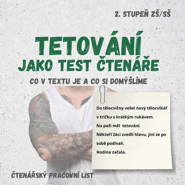 TETOVÁNÍ JAKO TEST ČTENÁŘE