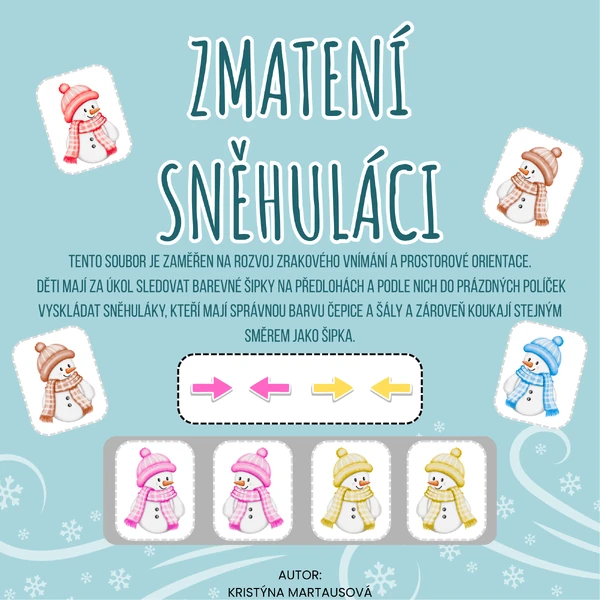 Zmatení sněhuláci - Pravolevá orientace se sněhuláky