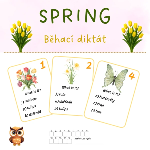 Spring - běhací diktát