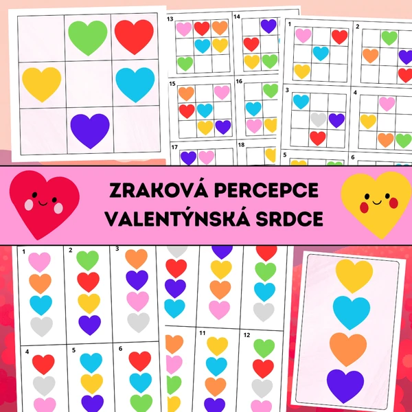 Zraková percepce: Valentýnská srdce