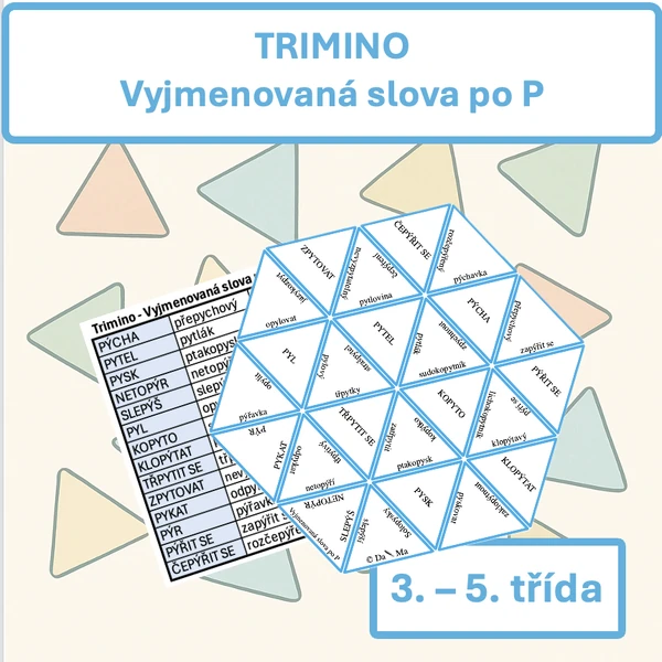 Vyjmenovaná slova po P — TRIMINO