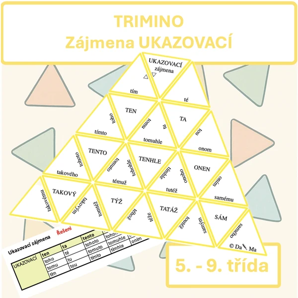 Zájmena ukazovací — TRIMINO