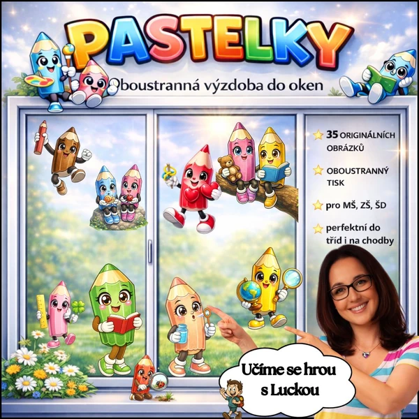 Výzdoda do oken - PASTELKY - A3, A4, A5