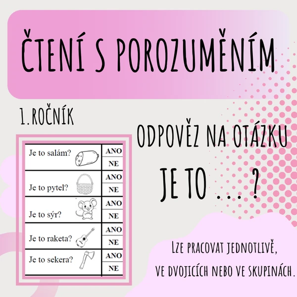 JE TO ...? - čtení s porozuměním 