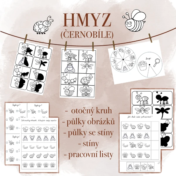 Hmyz (černobíle)