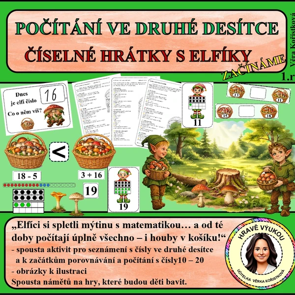 POČÍTÁNÍ VE DRUHÉ DESÍTCE – ČÍSELNÉ HRÁTKY S ELFÍKY – ZAČÍNÁME