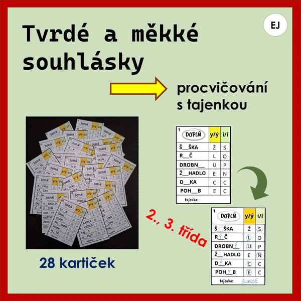 Tvrdé a měkké souhlásky s tajenkou