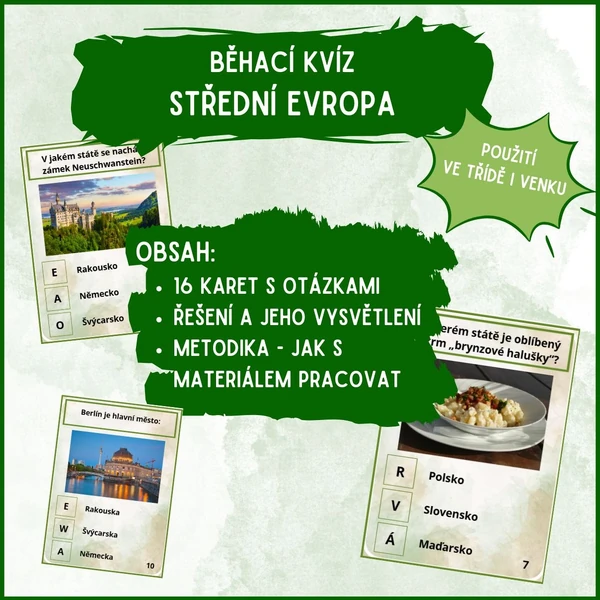 Střední Evropa - běhací kvíz