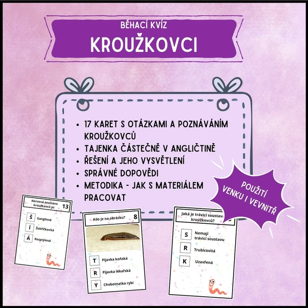 Kroužkovci - běhací kvíz