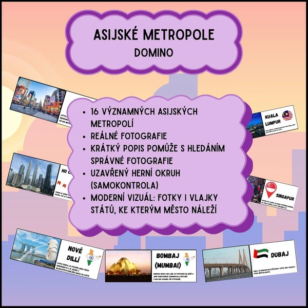 Asijské metropole - domino