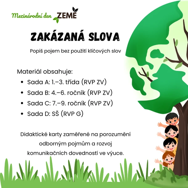 Zakázaná slova - Popiš pojem bez použití klíčových slov (DEN ZEMĚ)