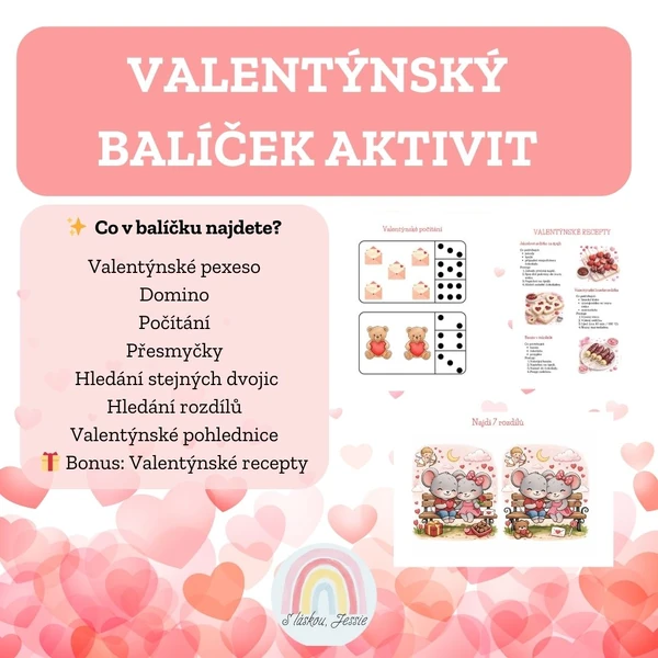 Valentýnský balíček aktivit