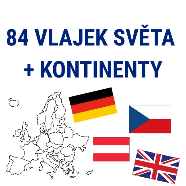 Vlajky světa + kontinenty