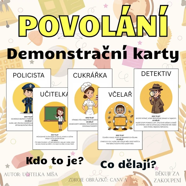POVOLÁNÍ - Demonstrační karty - 29 obrázků