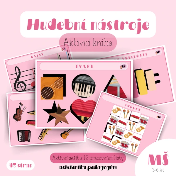 Hudební nástroje - aktivní kniha