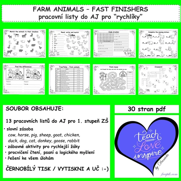 FARM ANIMALS – FAST FINISHERS