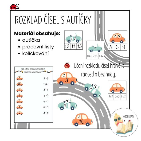 ROZKLAD ČÍSEL S AUTÍČKY