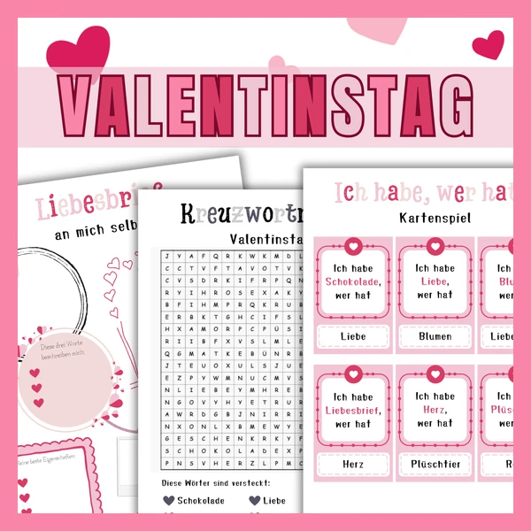 VALENTÝN | Liebesbrief, osmisměrka a další aktivity