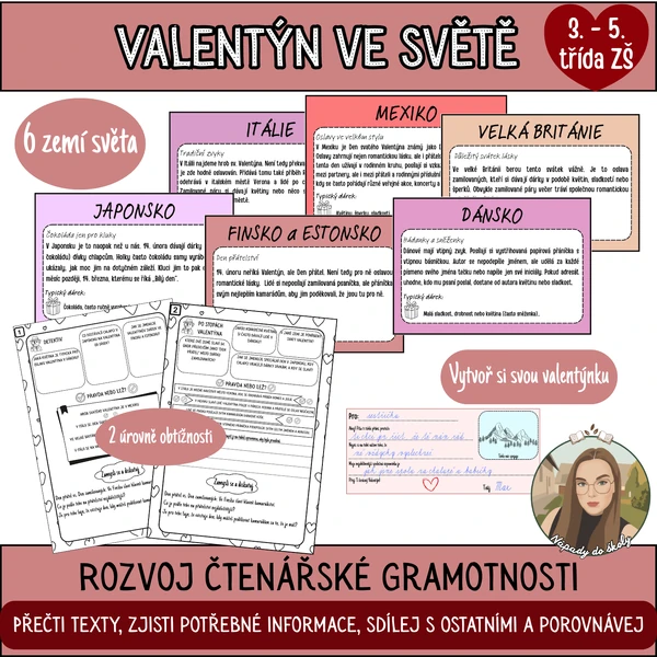 Valentýn ve světě (rozvoj čtenářské gramotnosti)