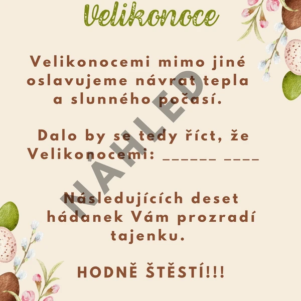 Velikonoční hádání