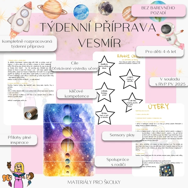Týdenní příprava - Vesmír (bez barevného pozadí)
