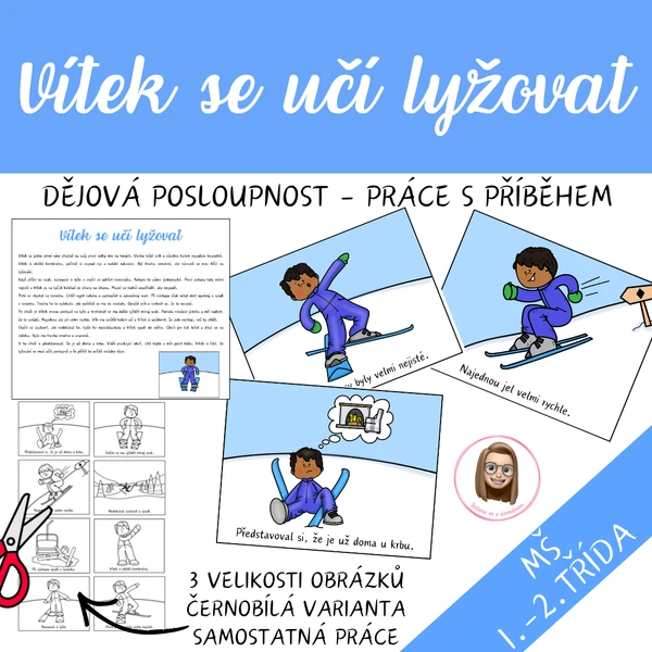 DĚJOVÁ POSLOUPNOST - Vítek se učí lyžovat
