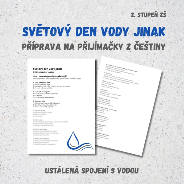 Světový den vody jinak – příprava na přijímačky z češtiny